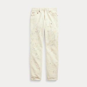 Polo Ralph Lauren  NWT "The Avery" Boyfriend Jeans in Paint Splatter (27)